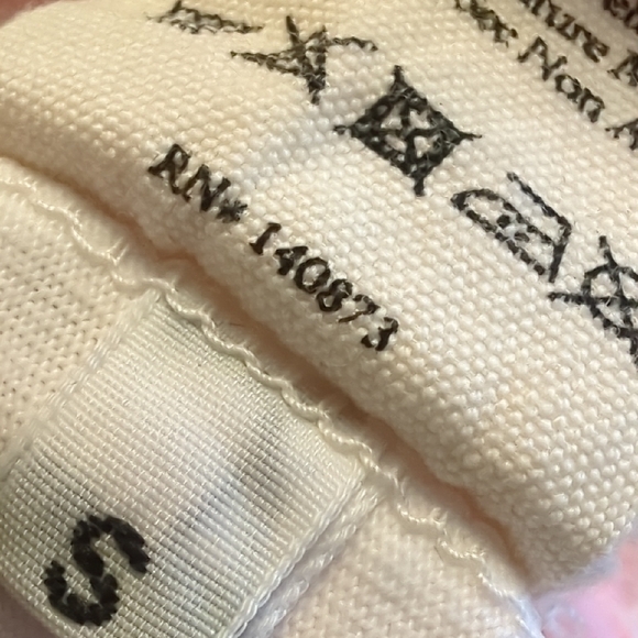 LoveShackFancy Calix Tee featuring a pink and white tie-dye print- Small - Picture 8 of 11